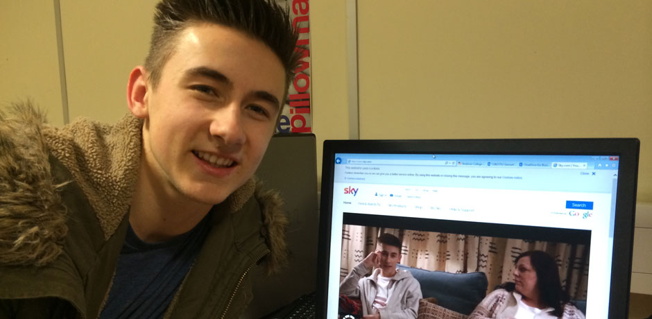 Performing Arts Student Stars In Sky Movies Advert - Andover College